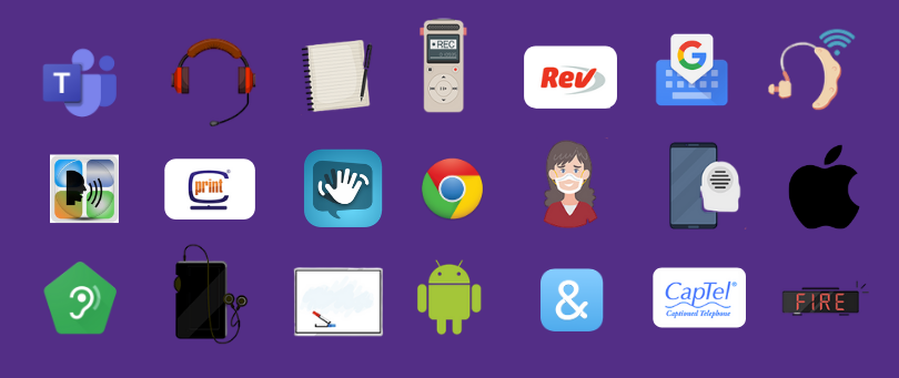 Images taken from Senior Living’s document Resources for Hard of Hearing and Deaf in the workplace.